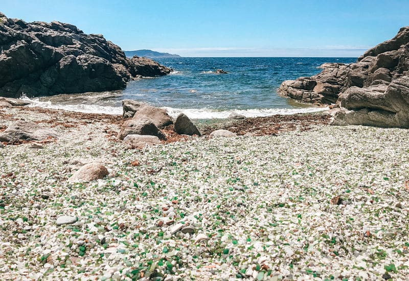 playa de los cristales laxe
