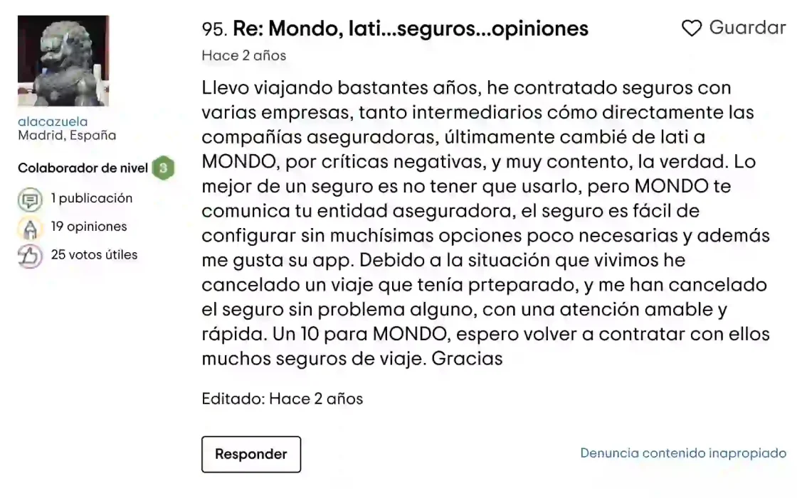 mondo o iati seguros opiniones